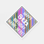 Lebhafter, farbenfroher 5. Geburtstag + Individuel Serviette (Ecke)