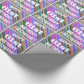 Lebhafter, farbenfroher 61. Geburtstag + Individue Geschenkpapier (Ecke)