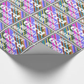 Lebhafter, farbenfroher 63. Geburtstag + Individue Geschenkpapier (Ecke)