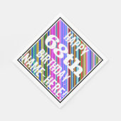 Lebhafter, farbenfroher 68. Geburtstag + Individue Serviette (Ecke)