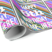 Lebhafter, farbenfroher 6. Geburtstag + Individuel Geschenkpapier (Rolleneckpunkt)