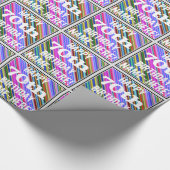 Lebhafter, farbenfroher 70. Geburtstag + Individue Geschenkpapier (Ecke)