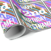 Lebhafter, farbenfroher 72. Geburtstag + Individue Geschenkpapier (Rolleneckpunkt)