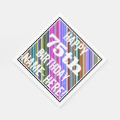 Lebhafter, farbenfroher 75. Geburtstag + Individue Serviette (Ecke)