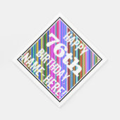 Lebhafter, farbenfroher 76. Geburtstag + Individue Serviette (Ecke)