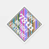 Lebhafter, farbenfroher 78. Geburtstag + Individue Serviette (Ecke)