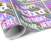 Lebhafter, farbenfroher 83. Geburtstag + Individue Geschenkpapier (Rolleneckpunkt)