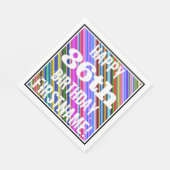 Lebhafter, farbenfroher 86. Geburtstag + Individue Serviette (Ecke)