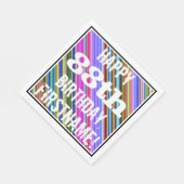 Lebhafter, farbenfroher 88. Geburtstag + Individue Serviette (Ecke)