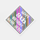 Lebhafter, farbenfroher 8. Geburtstag + Individuel Serviette (Ecke)