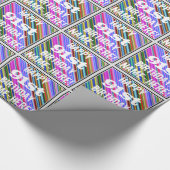 Lebhafter, farbenfroher 91. Geburtstag + Individue Geschenkpapier (Ecke)