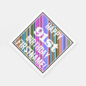 Lebhafter, farbenfroher 91. Geburtstag + Individue Serviette (Ecke)