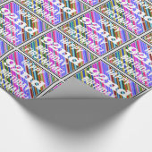 Lebhafter, farbenfroher 92. Geburtstag + Individue Geschenkpapier (Ecke)