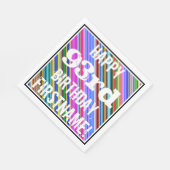 Lebhafter, farbenfroher 93. Geburtstag + Individue Serviette (Ecke)