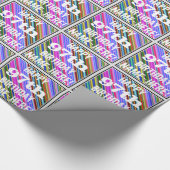 Lebhafter, farbenfroher 97. Geburtstag + Individue Geschenkpapier (Ecke)