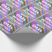 Lebhafter, farbenfroher 9. Geburtstag + Individuel Geschenkpapier (Ecke)