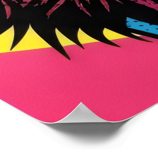 lebhafter, farbenfroher Löwe Poster (Ecke)