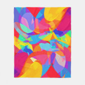 Lebhafter farbenfroher Mustermagen Fleecedecke (Vorderseite)