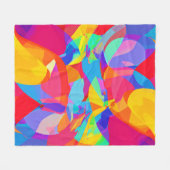 Lebhafter farbenfroher Mustermagen Fleecedecke (Vorderseite (Horizontal))