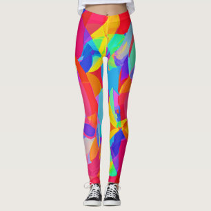 Lebhafter farbenfroher Mustermagen Leggings