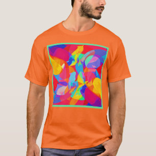 Lebhafter farbenfroher Mustermagen T-Shirt