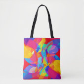 Lebhafter farbenfroher Mustermagen Tasche (Vorderseite)