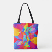 Lebhafter farbenfroher Mustermagen Tasche (Rückseite)