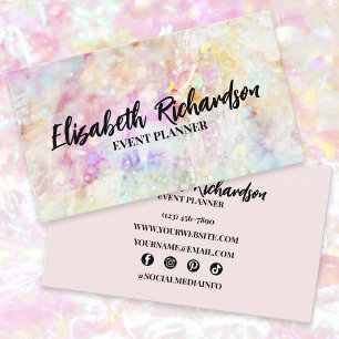 Lebhafter farbenfroher Regenbogen Confetti Glitzer Visitenkarte