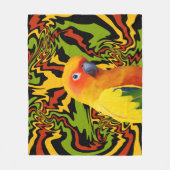 Lebhafter, farbenfroher Sonnencreme Fleecedecke (Vorderseite)