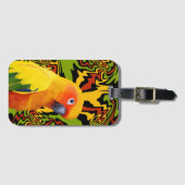 Lebhafter, farbenfroher Sonnencreme Gepäckanhänger (Vorderseite (Horizontal))