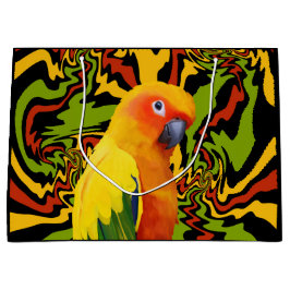 Lebhafter, farbenfroher Sonnencreme Große Geschenktüte