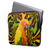 Lebhafter, farbenfroher Sonnencreme Laptopschutzhülle (Vorderseite Links)