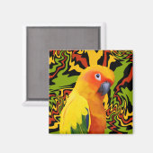 Lebhafter, farbenfroher Sonnencreme Magnet (Vorderseite/Rückseite)