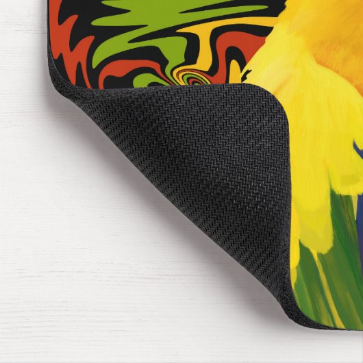 Lebhafter, farbenfroher Sonnencreme Mousepad (Ecke)