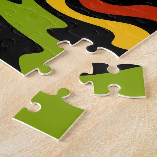 Lebhafter, farbenfroher Sonnencreme Puzzle (Seite)