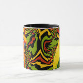 Lebhafter, farbenfroher Sonnencreme Tasse (Zentrum)