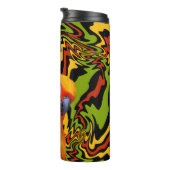 Lebhafter, farbenfroher Sonnencreme Thermosbecher (Nach rechts gedreht)