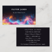 Lebhafter, farbenfroher Sparks Elektrischer und In Visitenkarte (Vorne/Hinten)