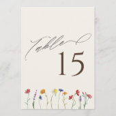 Lebhafter farbenfroher Wildblume Blütentisch Programm (Vorderseite)