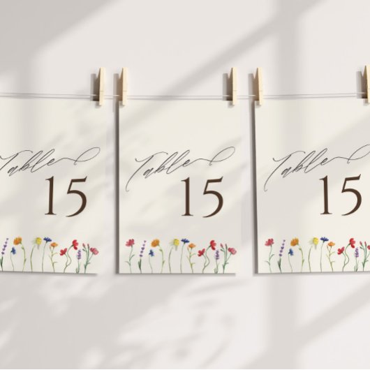 Lebhafter farbenfroher Wildblume Blütentisch Programm