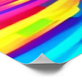 Lebhafter Farbhintergrund: Cartoon Splash Art Poster (Ecke)