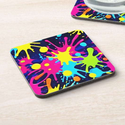 Lebhafter Farbschlag Getränkeuntersetzer (Linke Seite)