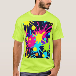 Lebhafter Farbschlag T-Shirt
