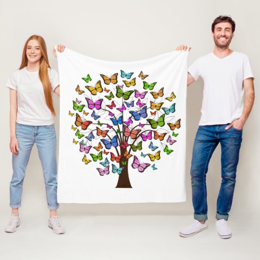 Lebhafter Farbschmetterling Fleecedecke (Beispiel)