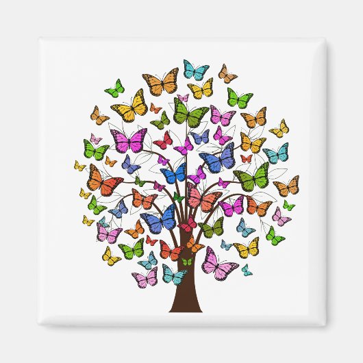 Lebhafter Farbschmetterling Magnet (Vorne)