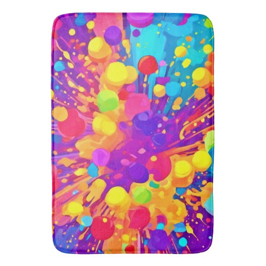 Lebhafter Farbsplitter Badematte (Vorderseite Vertikal)