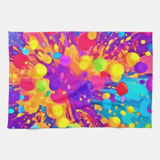 Lebhafter Farbsplitter Geschirrtuch (Horizontal)