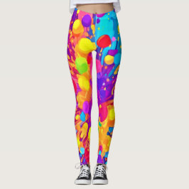 Lebhafter Farbsplitter Leggings