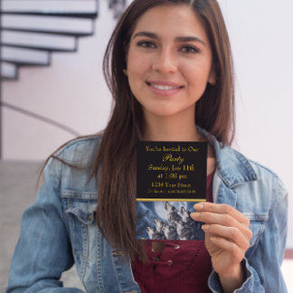 Lebhafter Farbtanz in Abstrakten menschlichen Figu Einladung