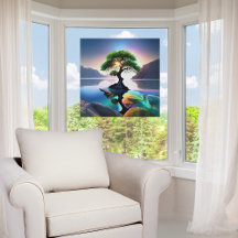 Lebhafter Farbtonbaum in einem Stream